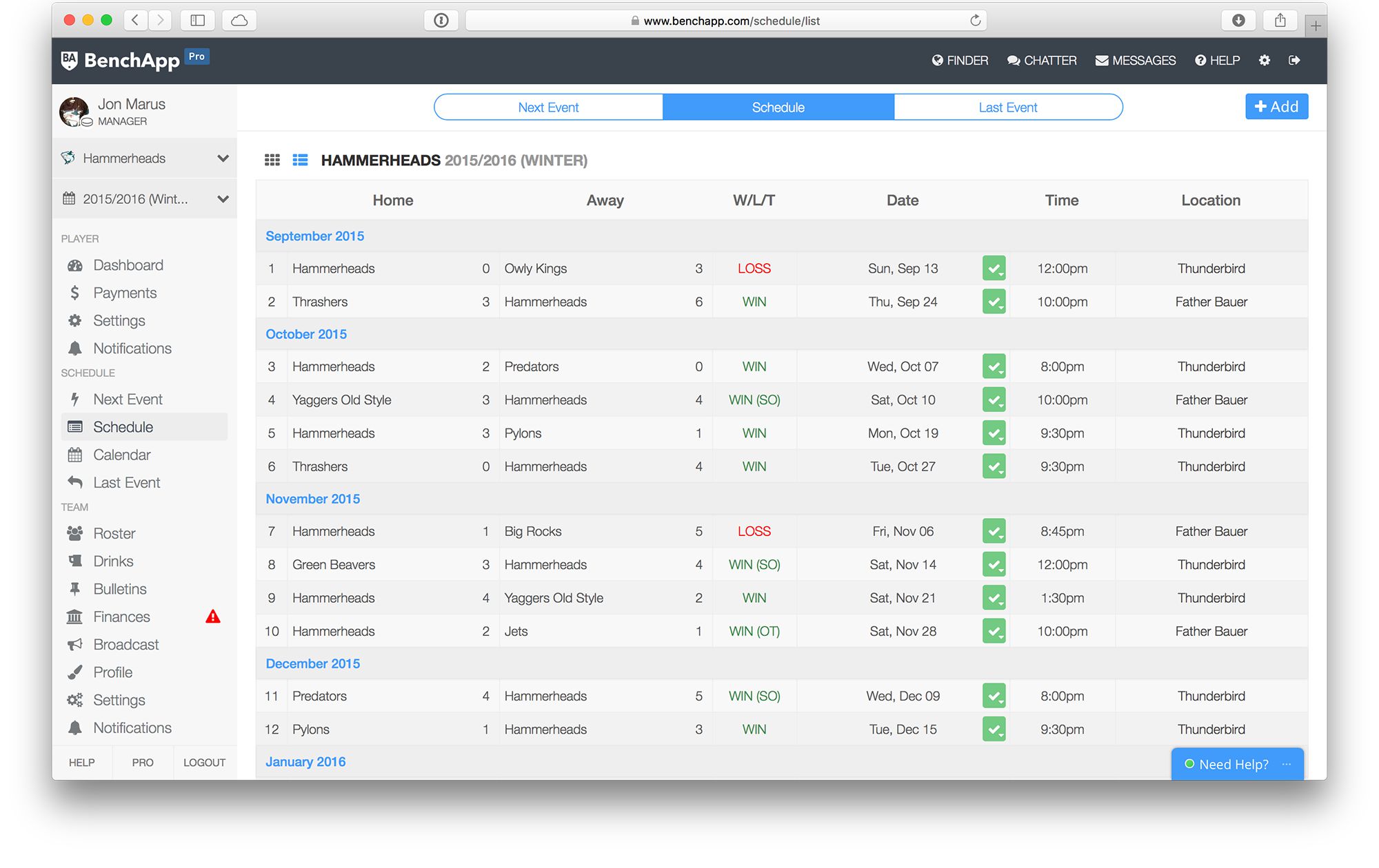 benchapp the ultimate sports team league manager benchapp soccer rotation schedule